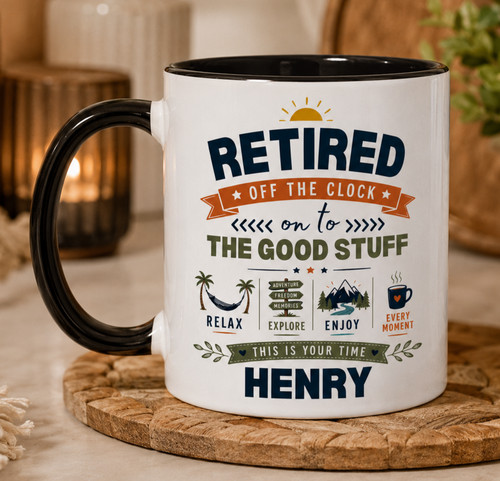 Personalised retirement mug - personalised,