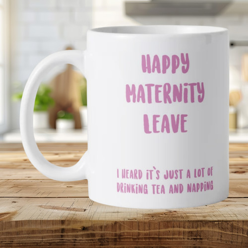 Happy maternity leave mug - happy,