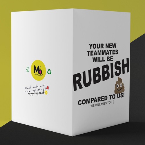 Rubbish leaving card funny - rubbish,