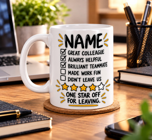 Personalised leaving gift mug - personalised,