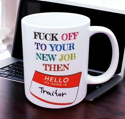 Funny leaving job mug rude - funny,
