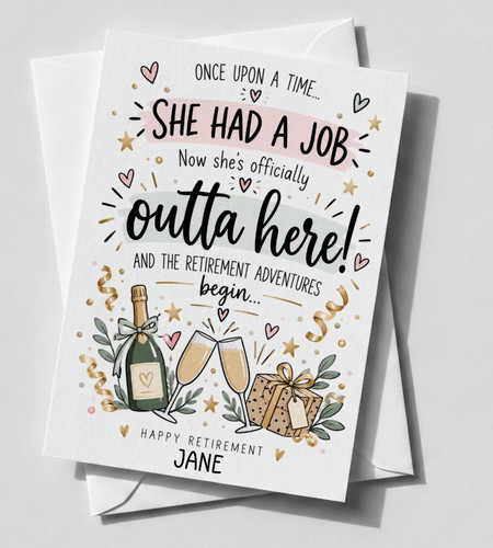 Personalised retirement card - retirement,