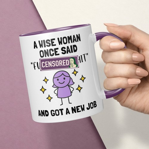 New job mug coaster leaving - &, coaster:
