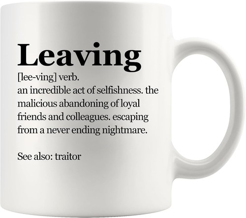 Leaving definition mug - definition,